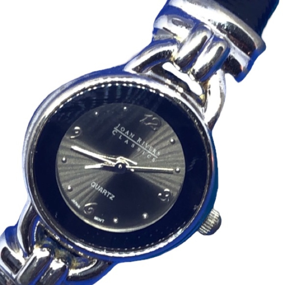 Black & Silver Joan Rivers Watch